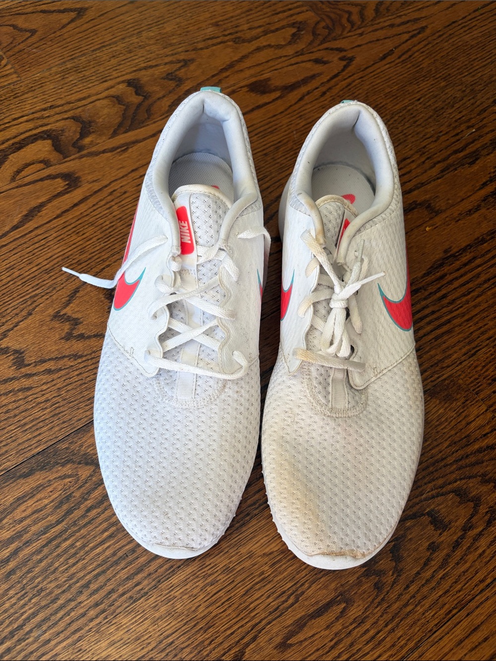 Nike Roshe Golf Shoes White Coral Teal Men’s Size 15